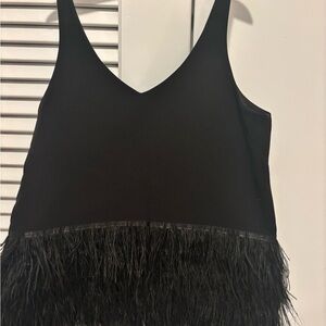 Black Fringe Tank Top